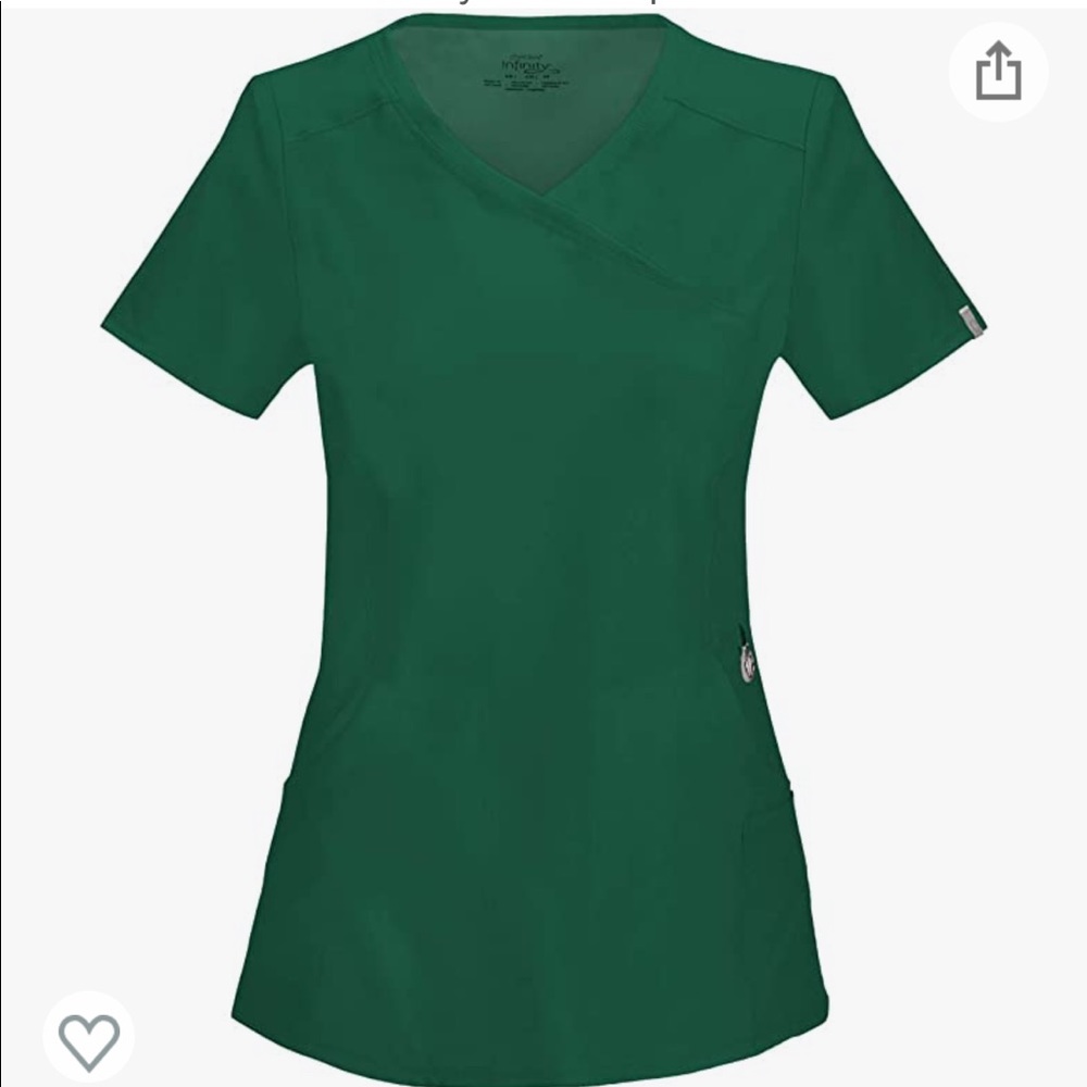 2 Cherokee infinity scrub tops size large, hunter green